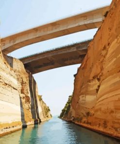 Corinth Canal In Greece Diamond Painting