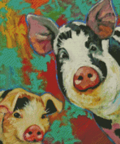 Cow And Pig Diamond Painting