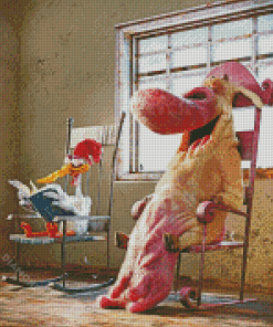 Cow And Chicken Art Diamond Painting