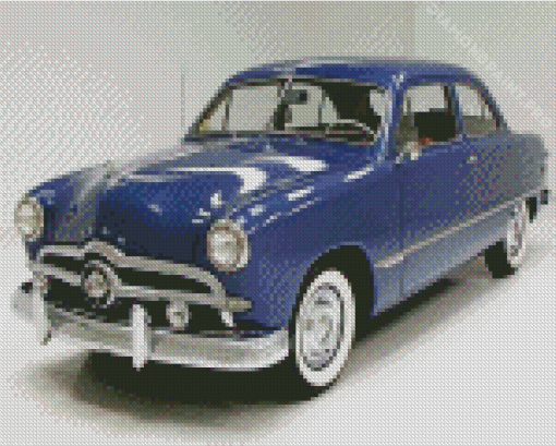 Dark Blue 49 Ford Coupe Diamond Painting