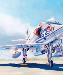 Douglas A4 Skyhawk Aircraft Art Diamond Painting