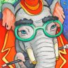 Elephant In Glasses Diamond Painting