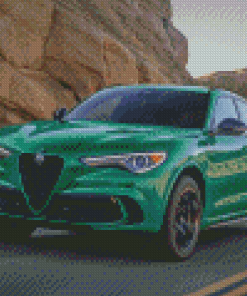 Green Alfa Romeo Stelvio Diamond Painting