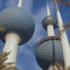 Kuwait Towers Tourist Attraction Diamond Painting