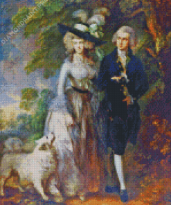 Mr And Mrs William Hallett By Thomas Gainsborough Diamond Painting