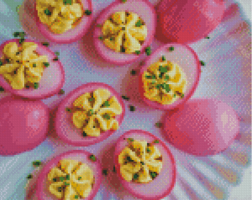 Pink Deviled Eggs Diamond Painting