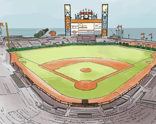 San Francisco Oracle Park Stadium Diamond Painting