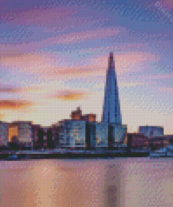 Shard With Pink Clouds View Diamond Painting