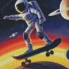 Skater Astronaut Diamond Painting