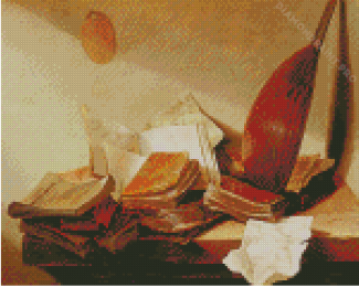 Still Life With Books By Jan Davidsz De Heem Diamond Painting
