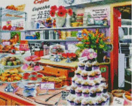 Sweet Cupcakes Bakery Diamond Painting