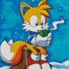 Tails The Hedgehog And Coffee Diamond Painting