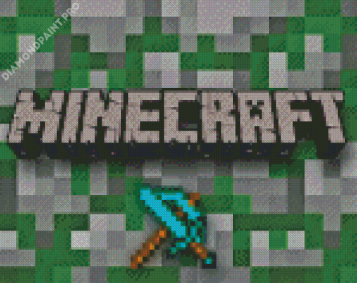 The Game Minecraft Logo Diamond Painting