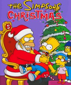 The Simpsons Christmas Poster Diamond Painting