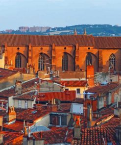 Toulouse City Houses Rooftops Diamond Painting