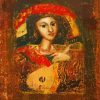 Woman With Musical Instrument By Mersad Berber Diamond Painting