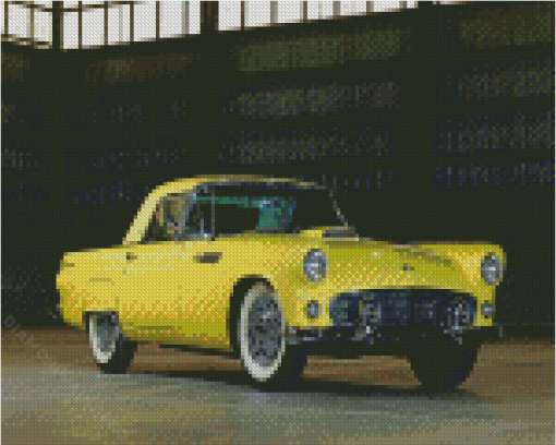Yellow Thunderbird Convertible Diamond Painting