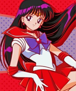 Aesthetic Sailor Mars Anime Diamond Painting