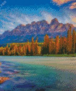 Banff National Park Of Canada Castle Mountain Diamond Painting