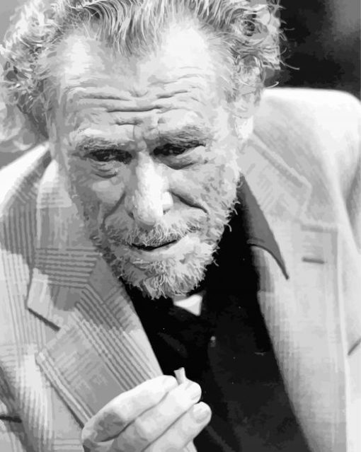 Black And White Charles Bukowski Diamond Painting