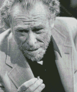 Black And White Charles Bukowski Diamond Painting