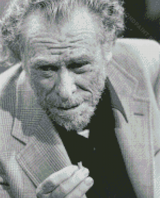 Black And White Charles Bukowski Diamond Painting