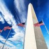 Flags Around Washington Monument Diamond Painting