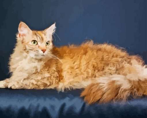Fluffy Blonde Cat Diamond Painting