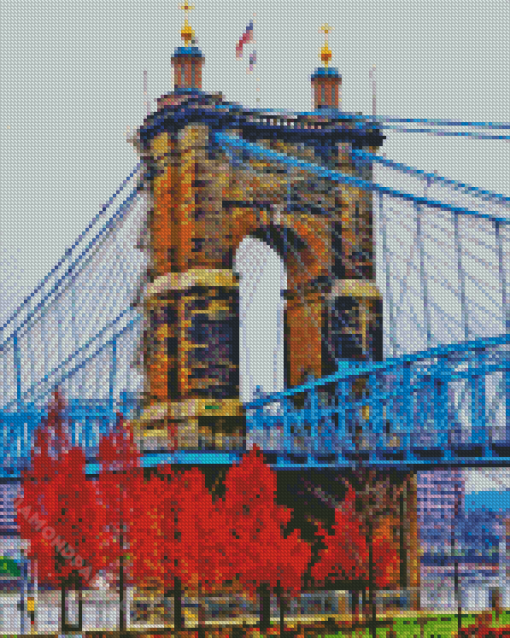 John A Roebling Suspension Bridge Diamond Painting