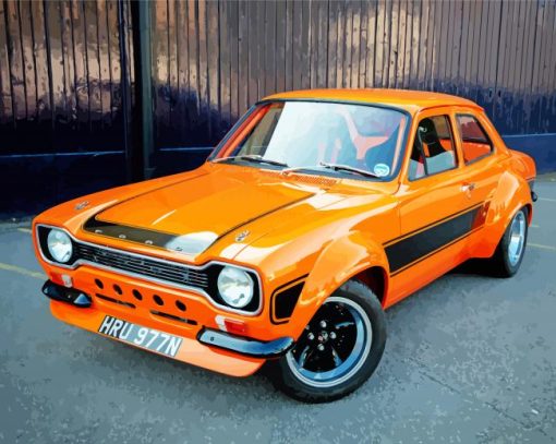 Orange Mk 1 Escort Diamond Painting