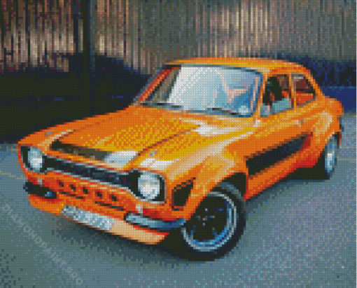 Orange Mk 1 Escort Diamond Painting