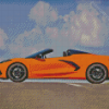 Orange C8 Convertible Corvette Diamond Painting