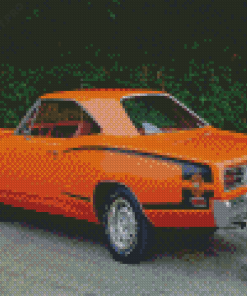 Orange Car 1970 Super Bee Diamond Painting