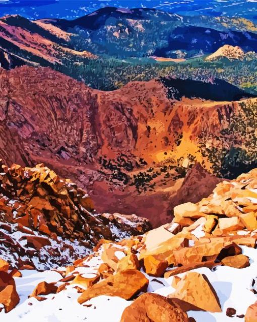 Pikes Peak Colorado Landscape Diamond Painting