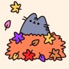 Pusheen Cat In Autumn Leaves Diamond Painting