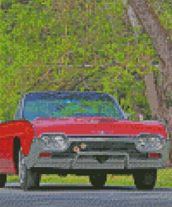 Red 1963 Ford Thunderbird Diamond Painting
