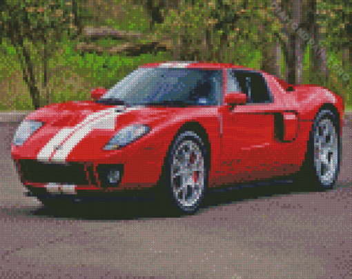 Red Ford 4gt Diamond Painting