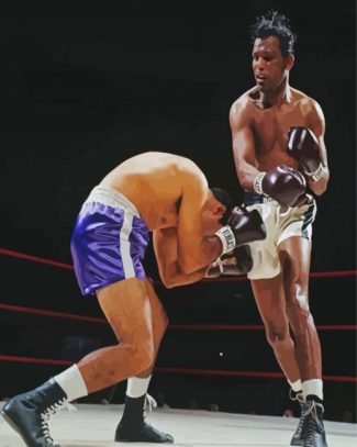 Sugar Ray Robinsonboxer In A Combat Diamond Painting