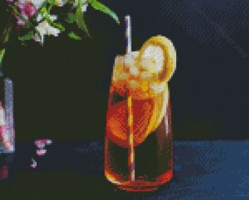 Tasty Ice Tea With Lemons Diamond Painting