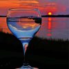 Wine Glass Sunset Diamond Painting