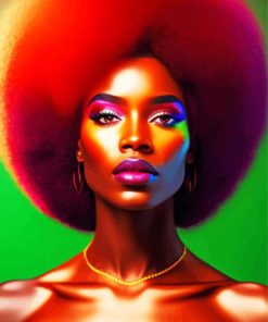 Afro Black Woman Diamond Painting