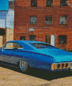 Blue 68 Chevy Impala Diamond Painting