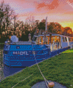 Canal Barge Diamond Painting