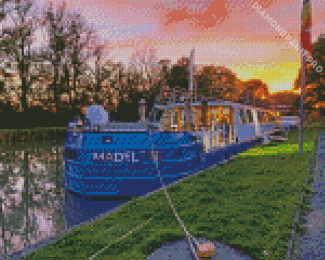 Canal Barge Diamond Painting