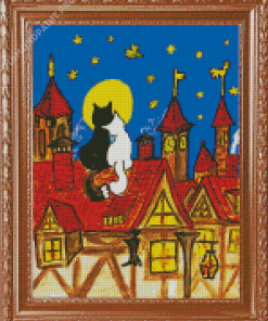 Cats On The Roof Diamond Painting