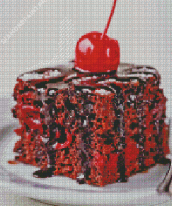 Chocolate Cherry Cake Diamond Painting