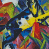 Jumping Horse By Franz Marc Diamond Painting