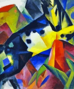 Jumping Horse By Franz Marc Diamond Painting