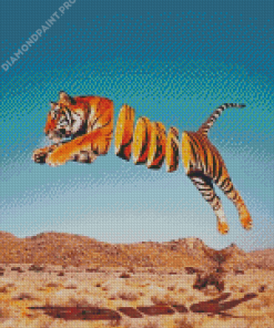 Jumping Tiger Diamond Painting