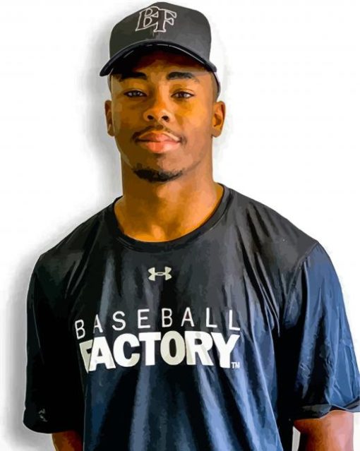 Kahlil Watson Baseballer With Hat By Diamond Painting